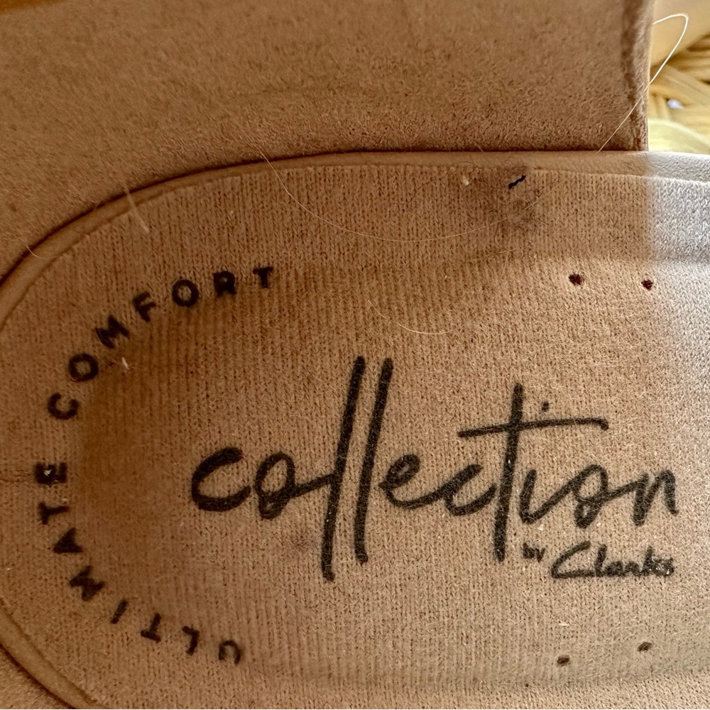 🔥 sale ⚡️⚡️NWOT Clark’s blush leather sandals. Size 9 1/2. 1 1/2 inch heel - Picture 5 of 7
